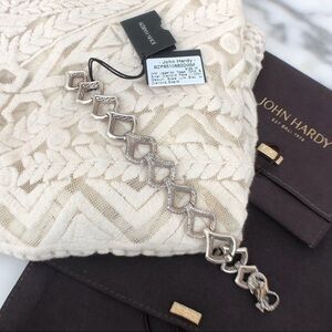 John Hardy Diamond Legends Naga  Link Bracelet Sterling Silver And Gold.